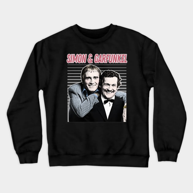 Simon & Garfunkel / Retro Aesthetic Meme British Humour Parody Design Crewneck Sweatshirt by DankFutura